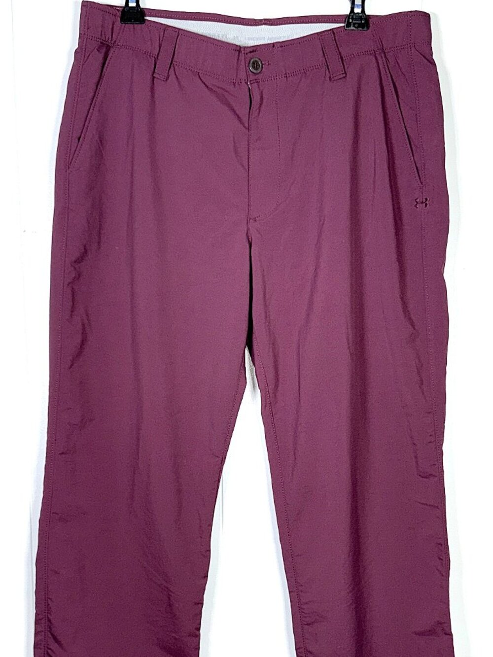 Under Armour Match Play Golf Performance Sport Loose Fit Pants Maroon Mens 34